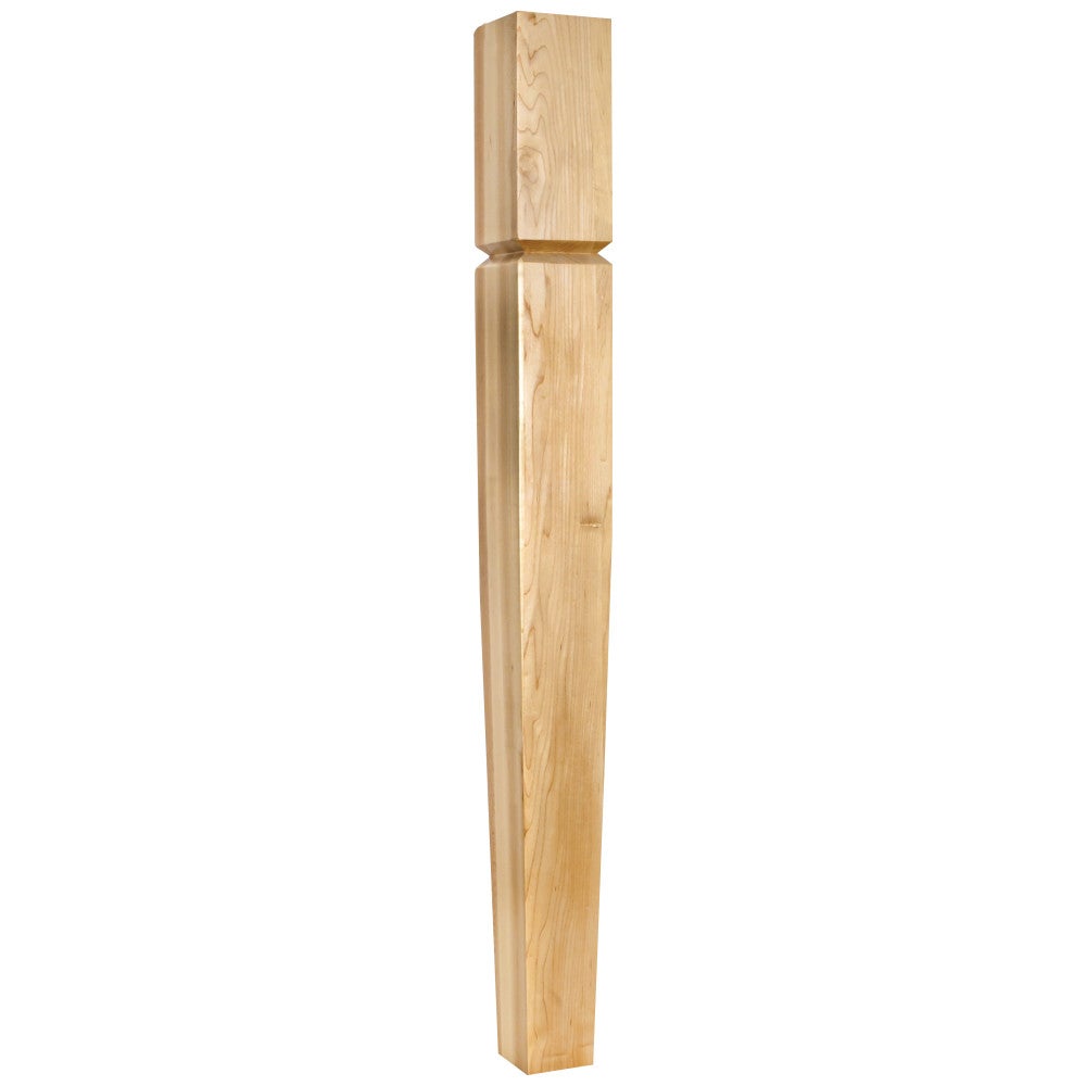 3-1/2" W x 3-1/2" D x 35-1/2" H Rubberwood Grooved Arts & Crafts Post