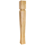 5" W x 5" D x 42" H Rubberwood Tapered Arts & Crafts Post