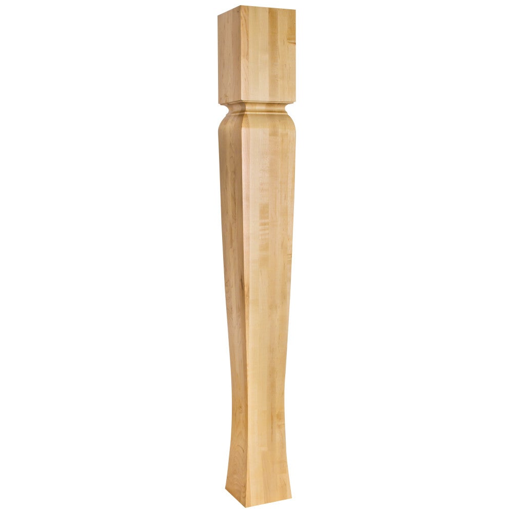 5" W x 5" D x 42" H Rubberwood Tapered Arts & Crafts Post