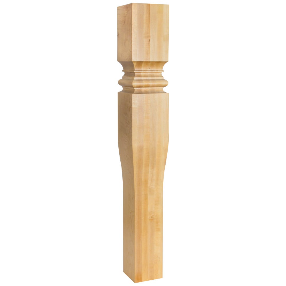 5" W x 5" D x 35-1/2" H Alder Tapered Art Nouveau Post