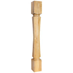 5" W x 5" D x 42" H Hard Maple Hexagonal Post