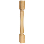 3-1/2" W x 3-1/2" D x 35-1/2" H Hard Maple Hexagonal Post