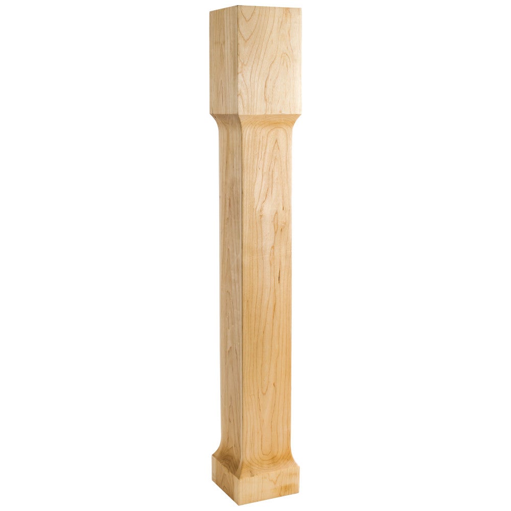 5" W x 5" D x 35-1/2" H Hard Maple Square Recessed Post