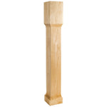5" W x 5" D x 35-1/2" H Rubberwood Square Recessed Post