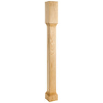 3-1/2" W x 3-1/2" D x 35-1/2" H Cherry Square Recessed Post