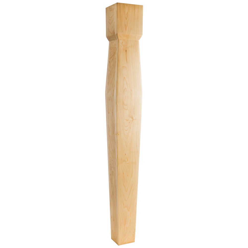 5" W x 5" D x 42" H Hard Maple Diamond Tapered Post