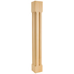5" W x 5" D x 42" H Cherry Scooped Post