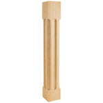 5" W x 5" D x 35-1/2" H Alder Scooped Post