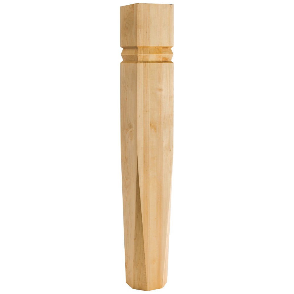 5" W x 5" D x 35-1/2" H Alder Beveled Grooved Post