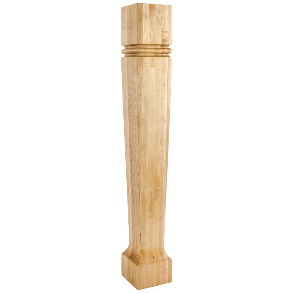 5" W x 5" D x 35-1/2" H Alder Bullnose Tapered Post