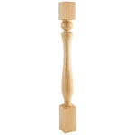 3-1/2" W x 3-1/2" D x 35-1/2" H White Birch Sphere Turned Post