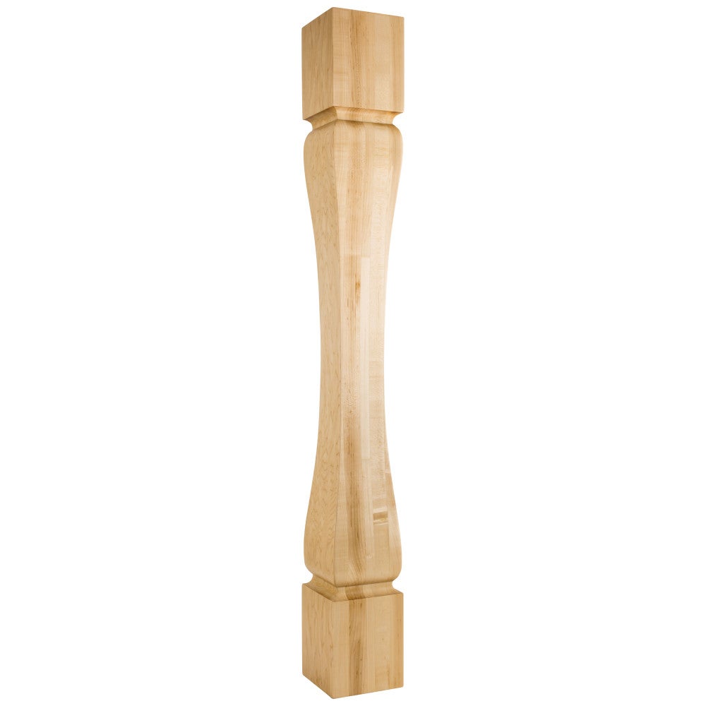 5" W x 5" D x 42" H Alder Baroque Minimalist Post