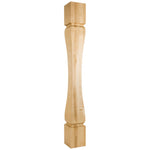 5" W x 5" D x 42" H Cherry Baroque Minimalist Post
