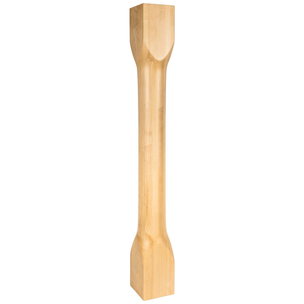 5" W x 5" D x 42" H Hard Maple Cathedral Turned Post