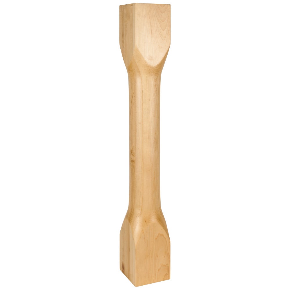 5" W x 5" D x 35-1/2" H Rubberwood Cathedral Turned Post