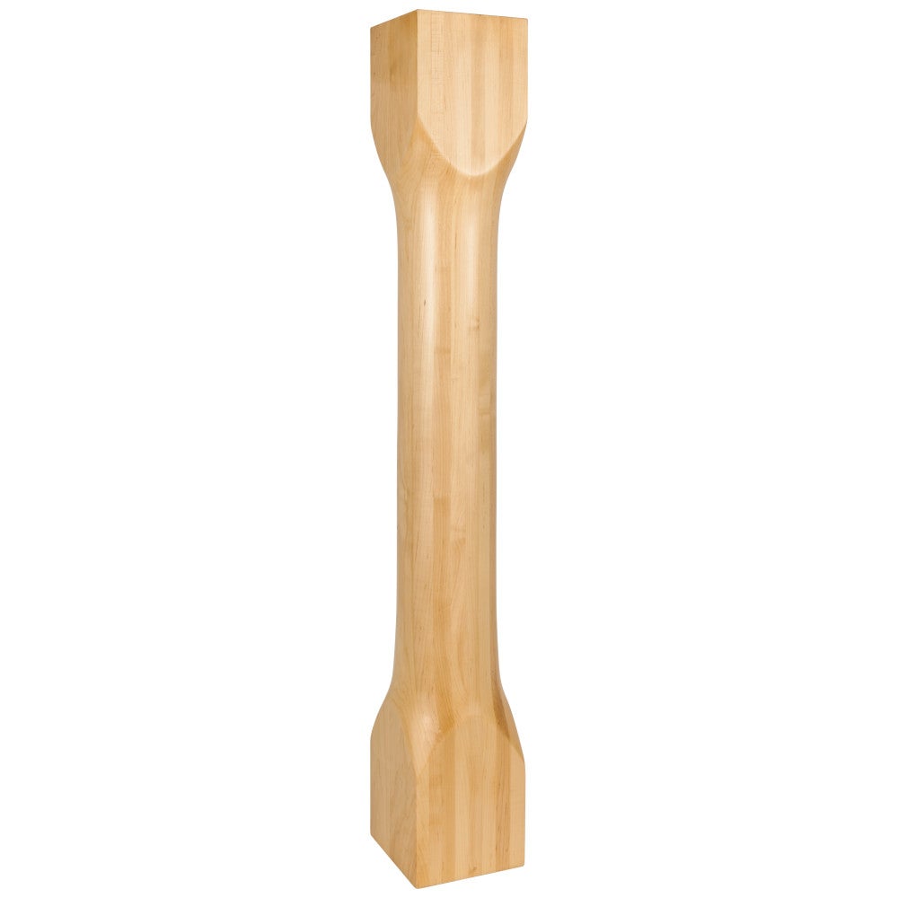6" W x 6" D x 42" H Hard Maple Cathedral Turned Post