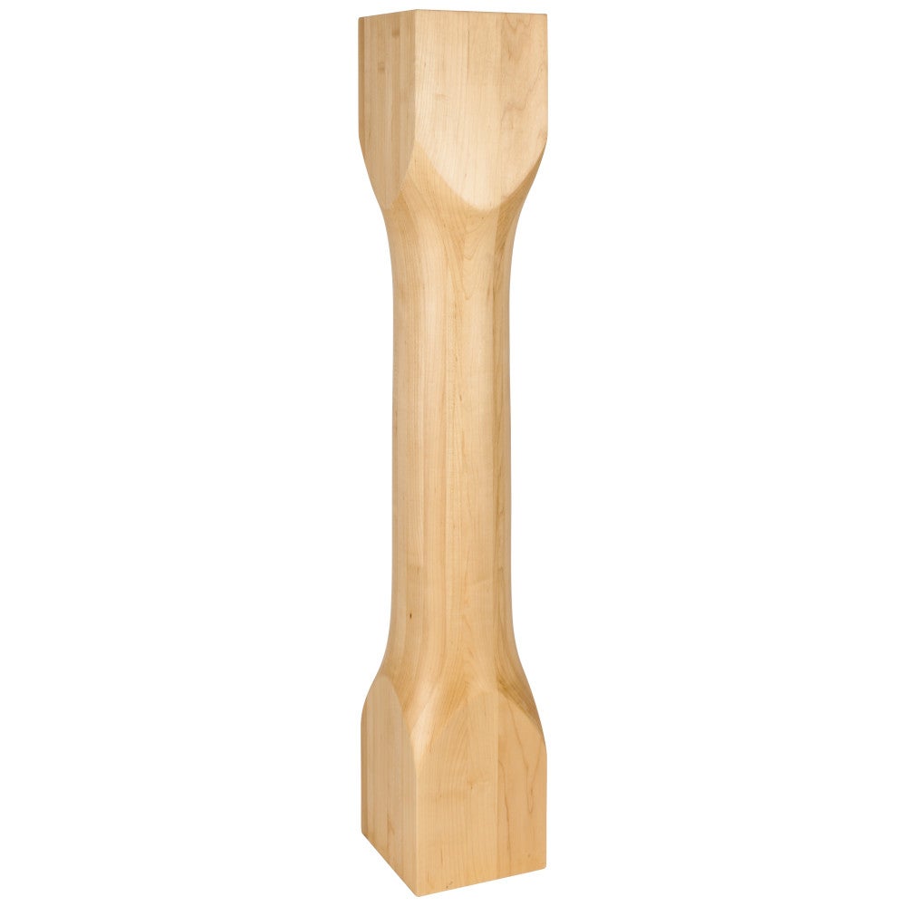 6" W x 6" D x 35-1/2" H Rubberwood Cathedral Turned Post