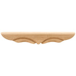 11-3/8" W x 1-3/4" D x 1-11/16" H Rubberwood Middle Rounded Pedestal Foot