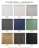 Rose Hill Cabinets available finishes — by Emerald Fern Finishes
