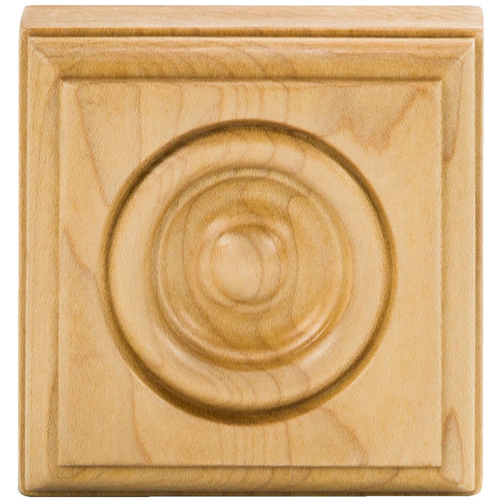 3" W x 7/8" D x 3" H Alder Bead Edge Traditional Rosette