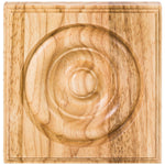 5-1/2" W x 7/8" D x 5-1/2" H Rubberwood Traditional Rosette