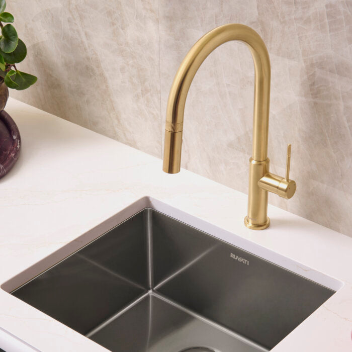 Ruvati Vestia Kitchen Faucet — Brushed Gold