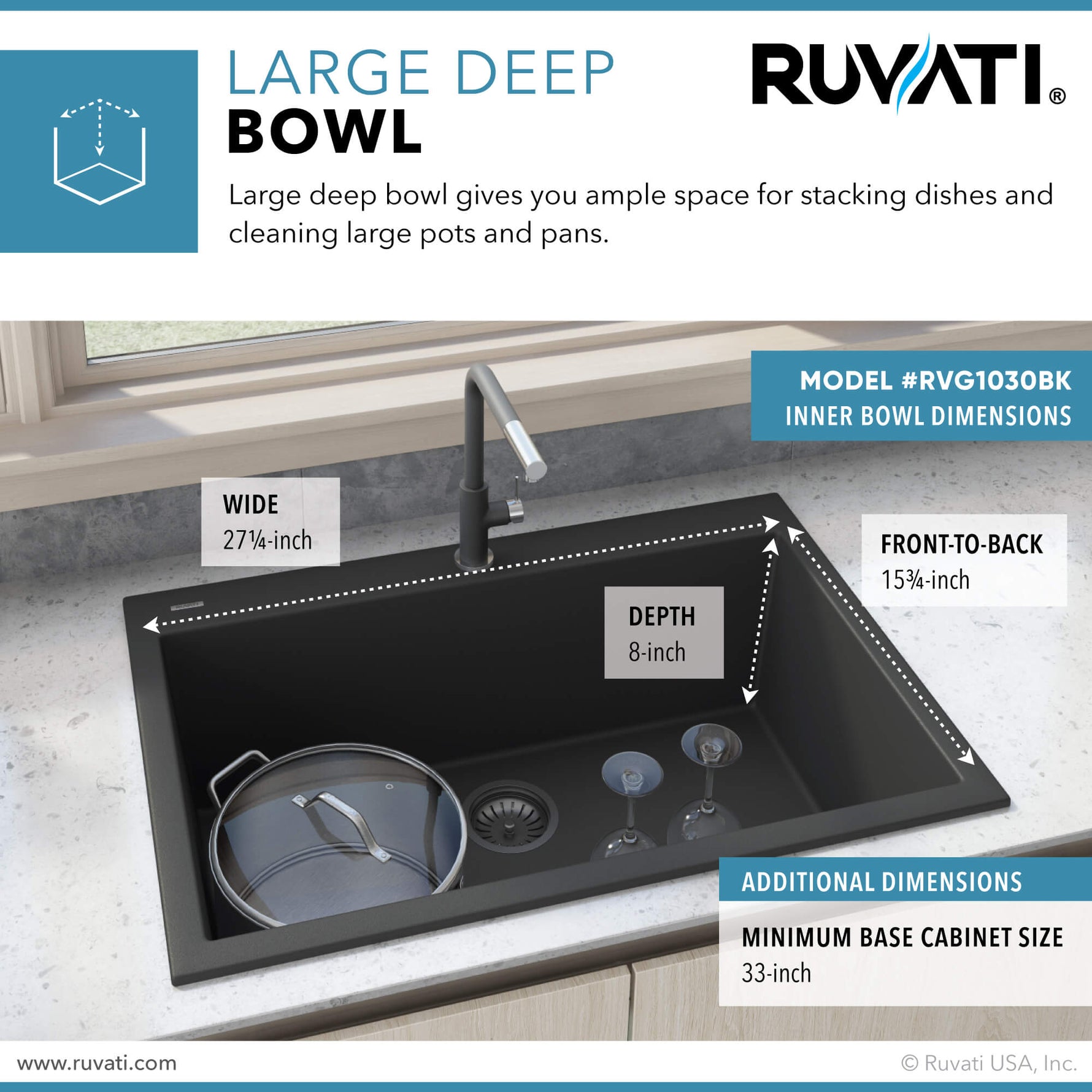 Ruvati RVG1030BK