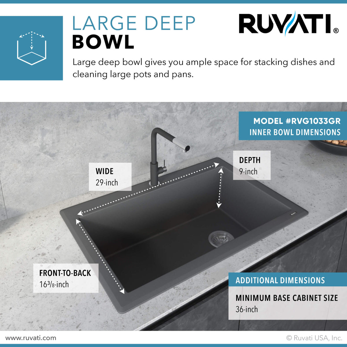 Ruvati RVG1033GR