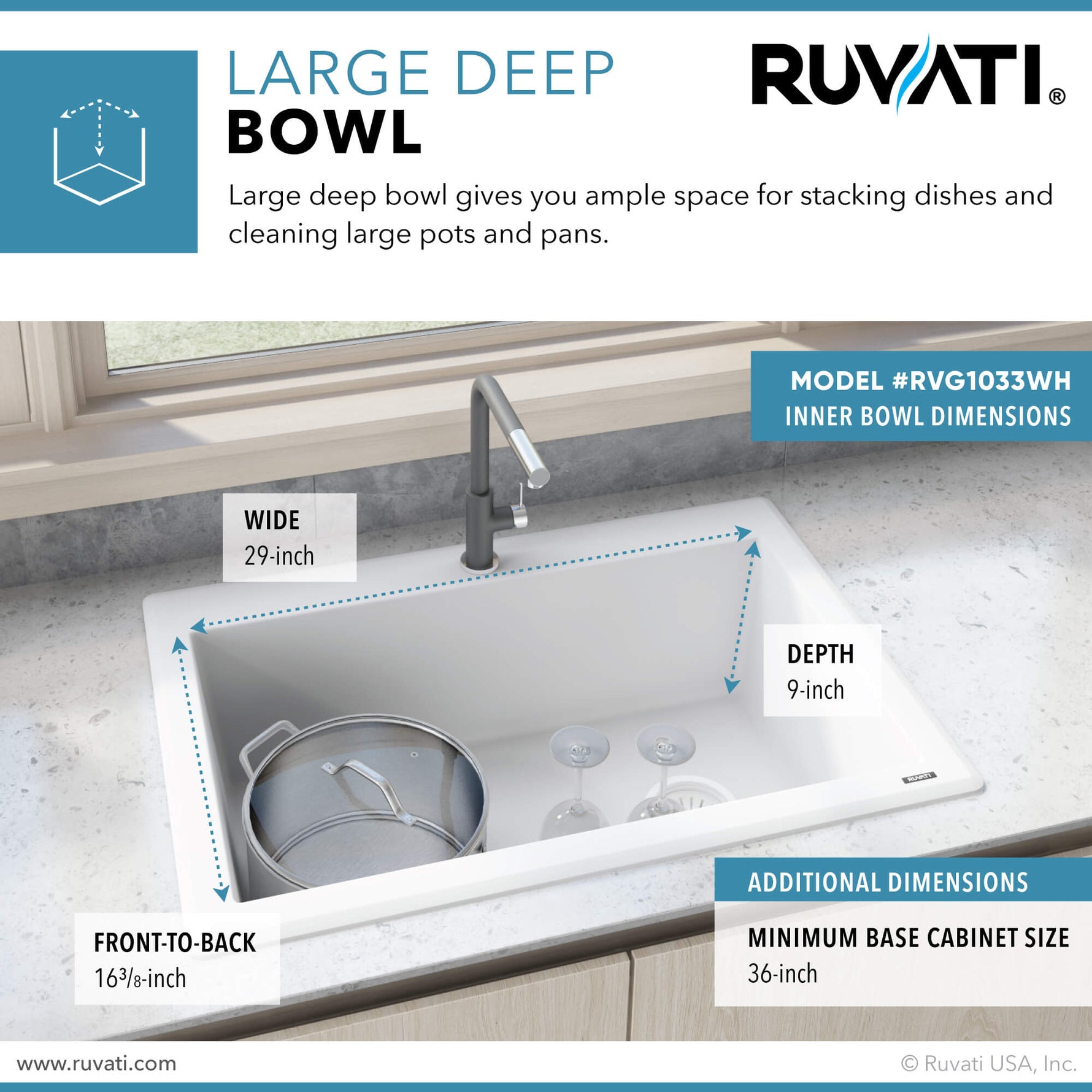 Ruvati RVG1033WH