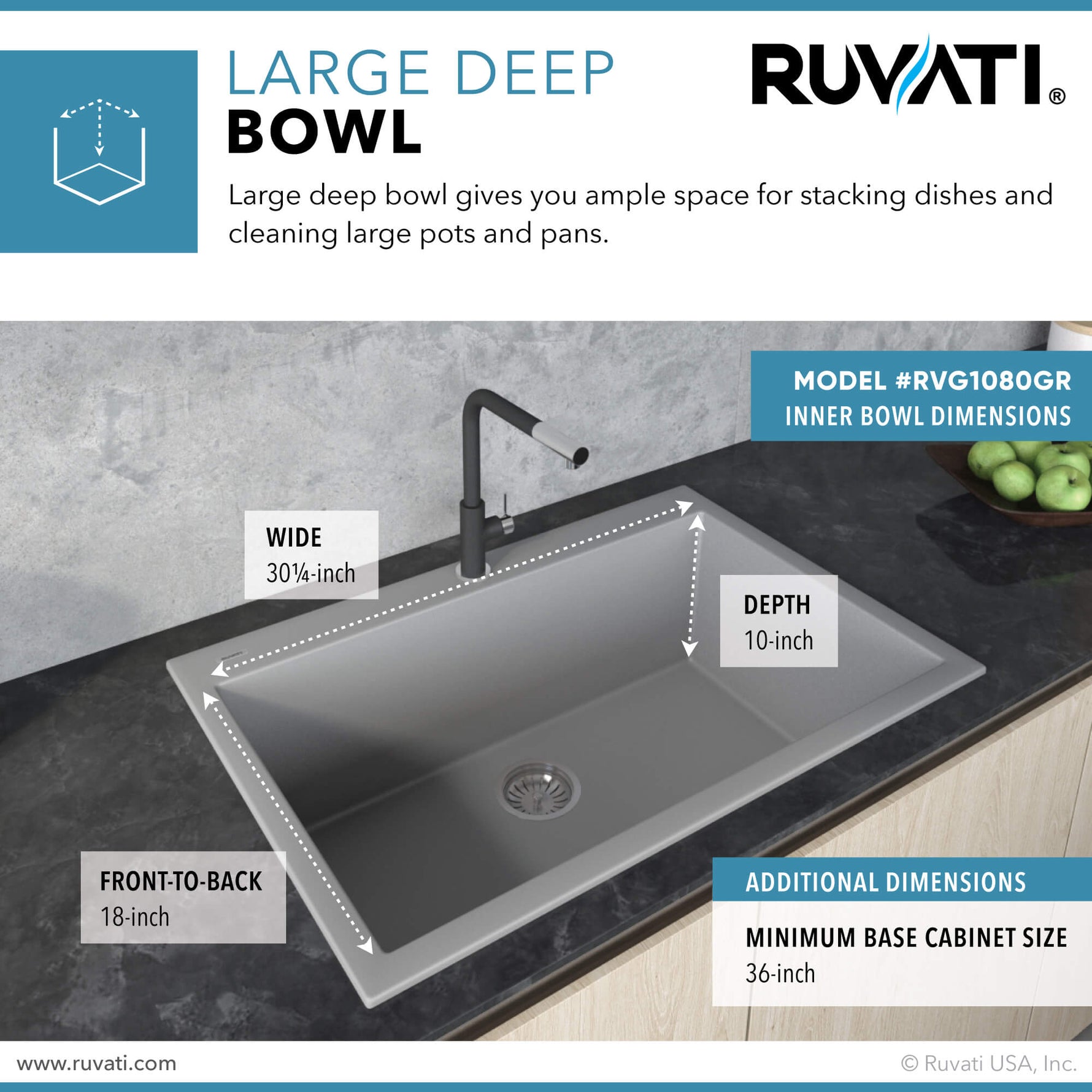 Ruvati RVG1080GR