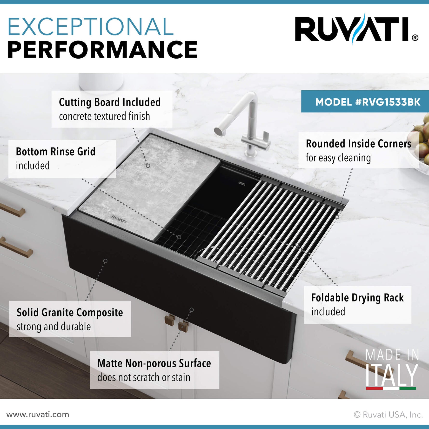 Ruvati RVG1533BK