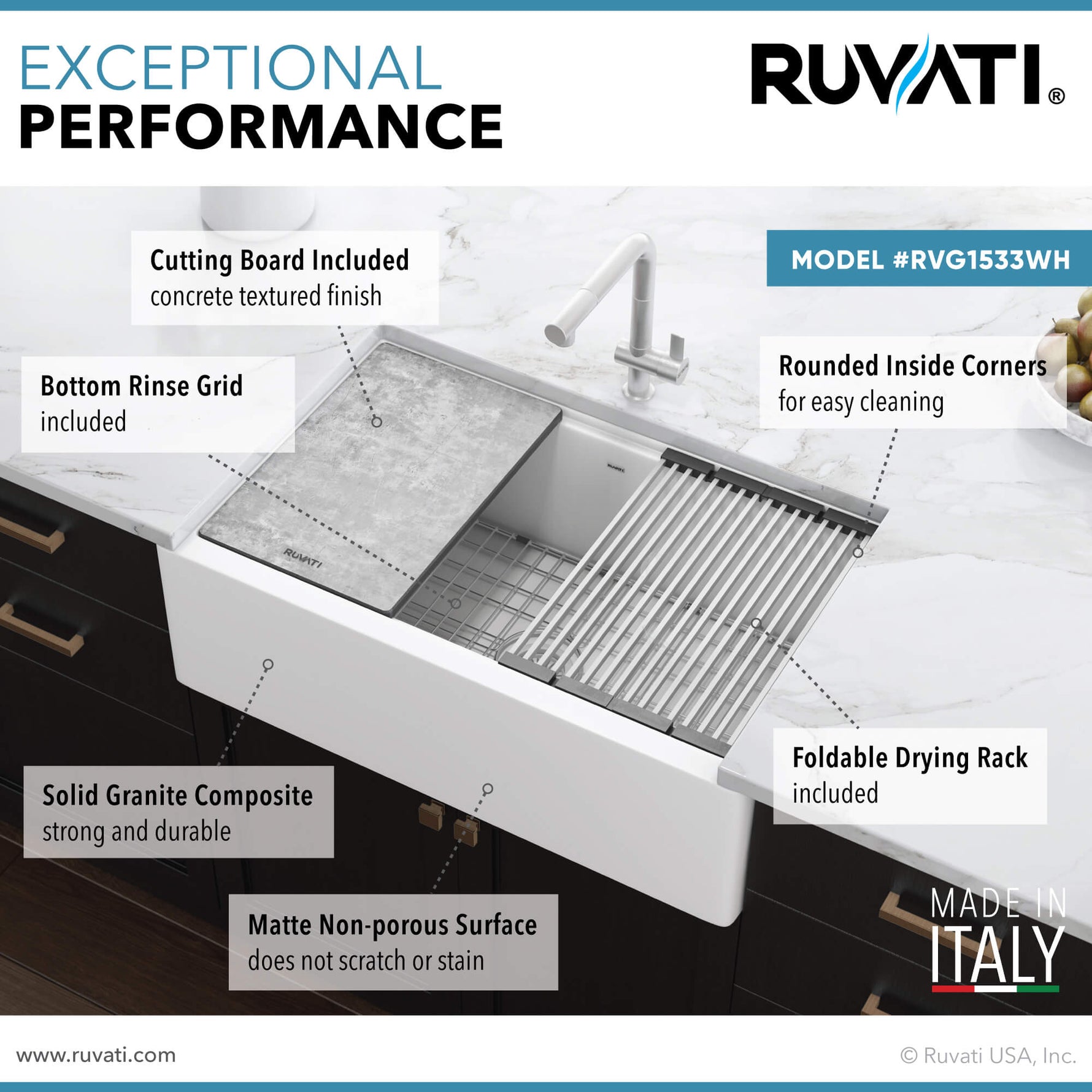 Ruvati RVG1533WH