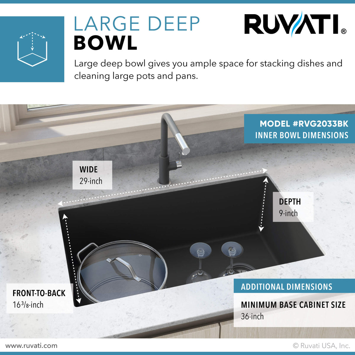 Ruvati RVG2033BK