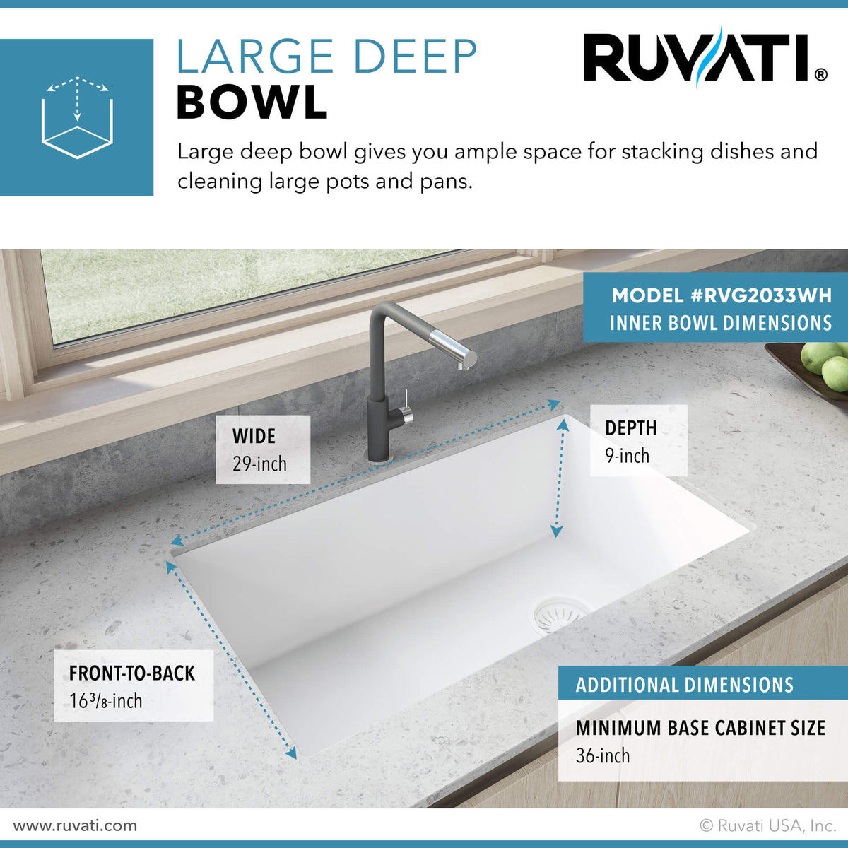 Ruvati RVG2033WH