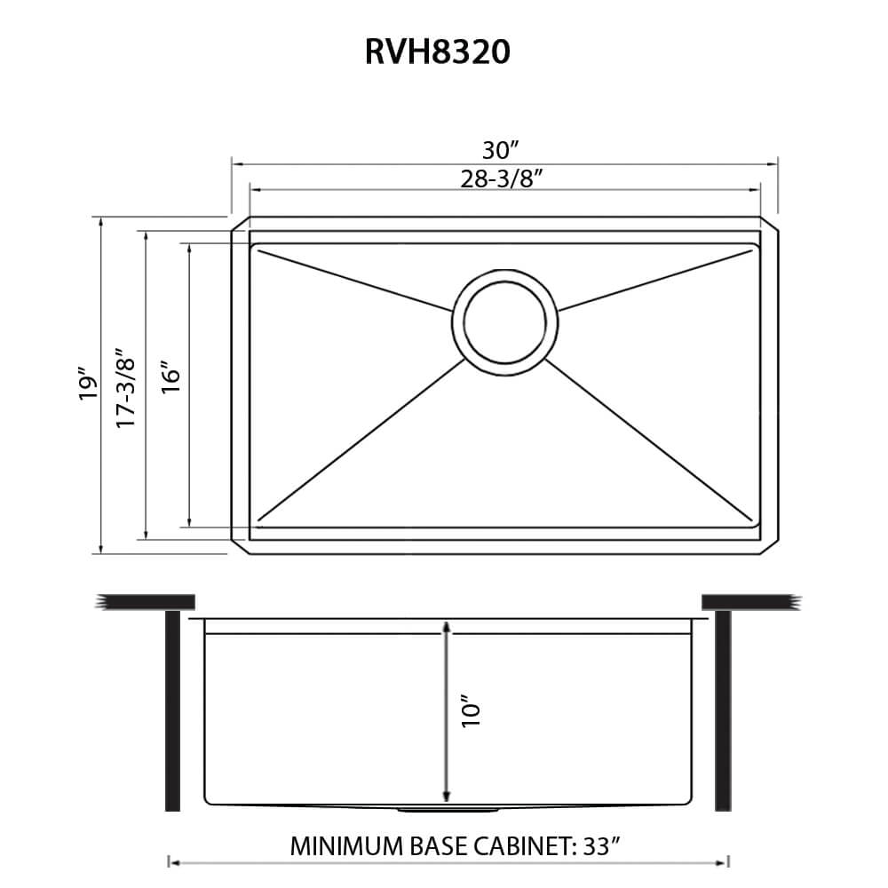 Ruvati Workstation Rounded Corners Undermount Ledge Kitchen Sink with Accessories - 30"