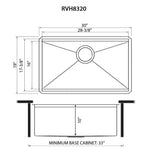 Ruvati Workstation Rounded Corners Undermount Ledge Kitchen Sink with Accessories - 30"