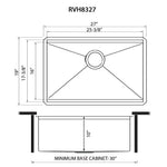 Ruvati Workstation Rounded Corners Undermount Ledge Kitchen Sink with Accessories - 27"