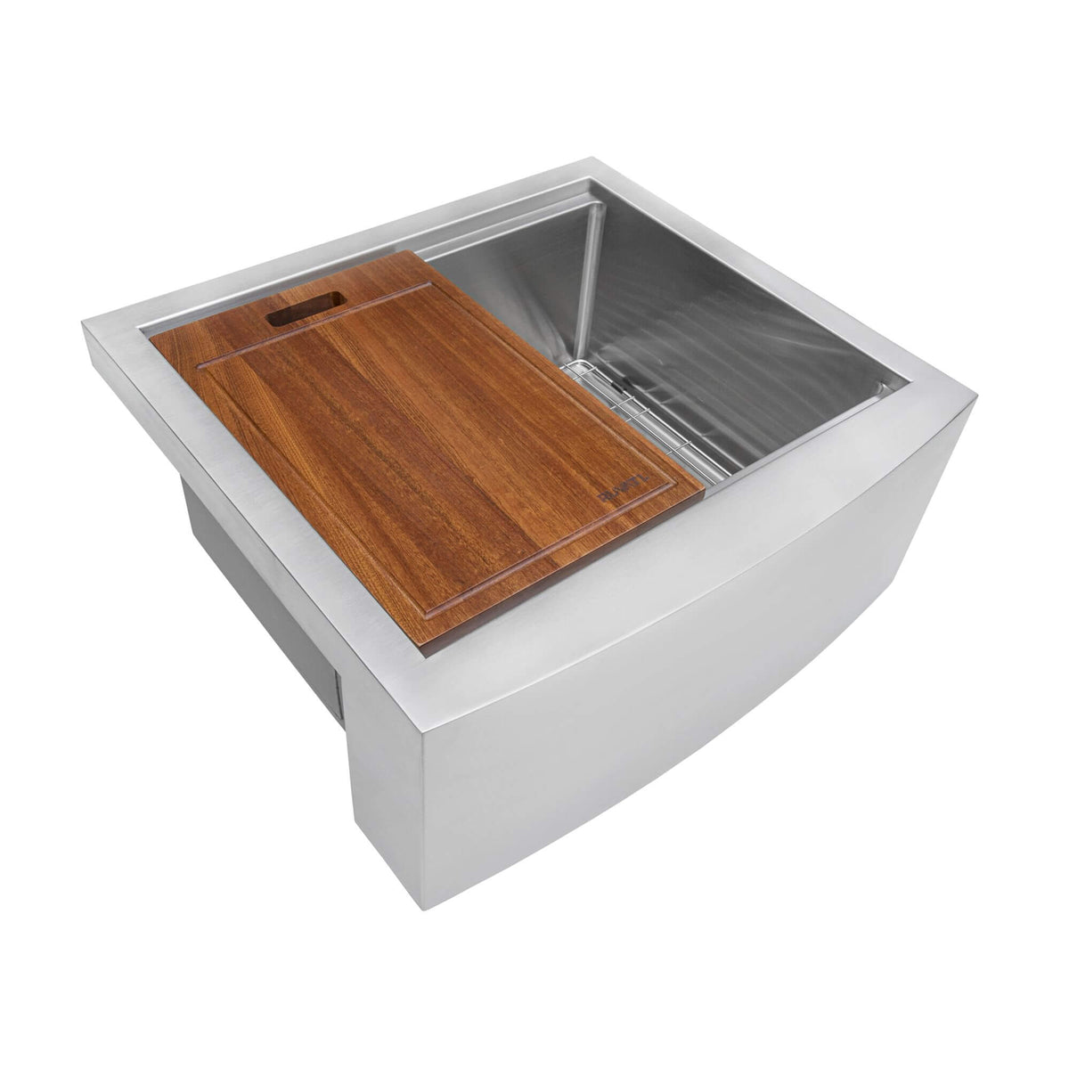 Ruvati Verona Apron-Front Workstation Farmhouse Kitchen Sink 16 Gauge Stainless Steel