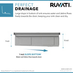 Ruvati Dual Tier 45 inch sink accessory detail