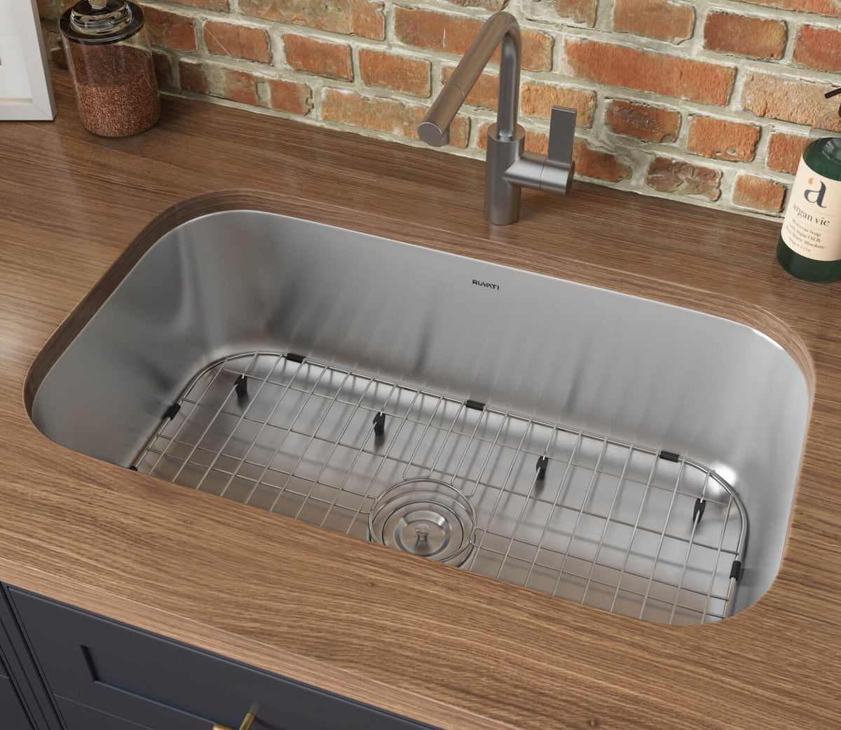 Ruvati Undermount 16 Gauge Stainless Steel Kitchen Sink Single Bowl - 32"