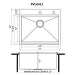 RVU6425 dimensions