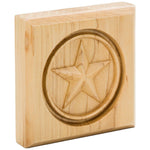 4" W x 7/8" D x 4" H Maple Star Rosette