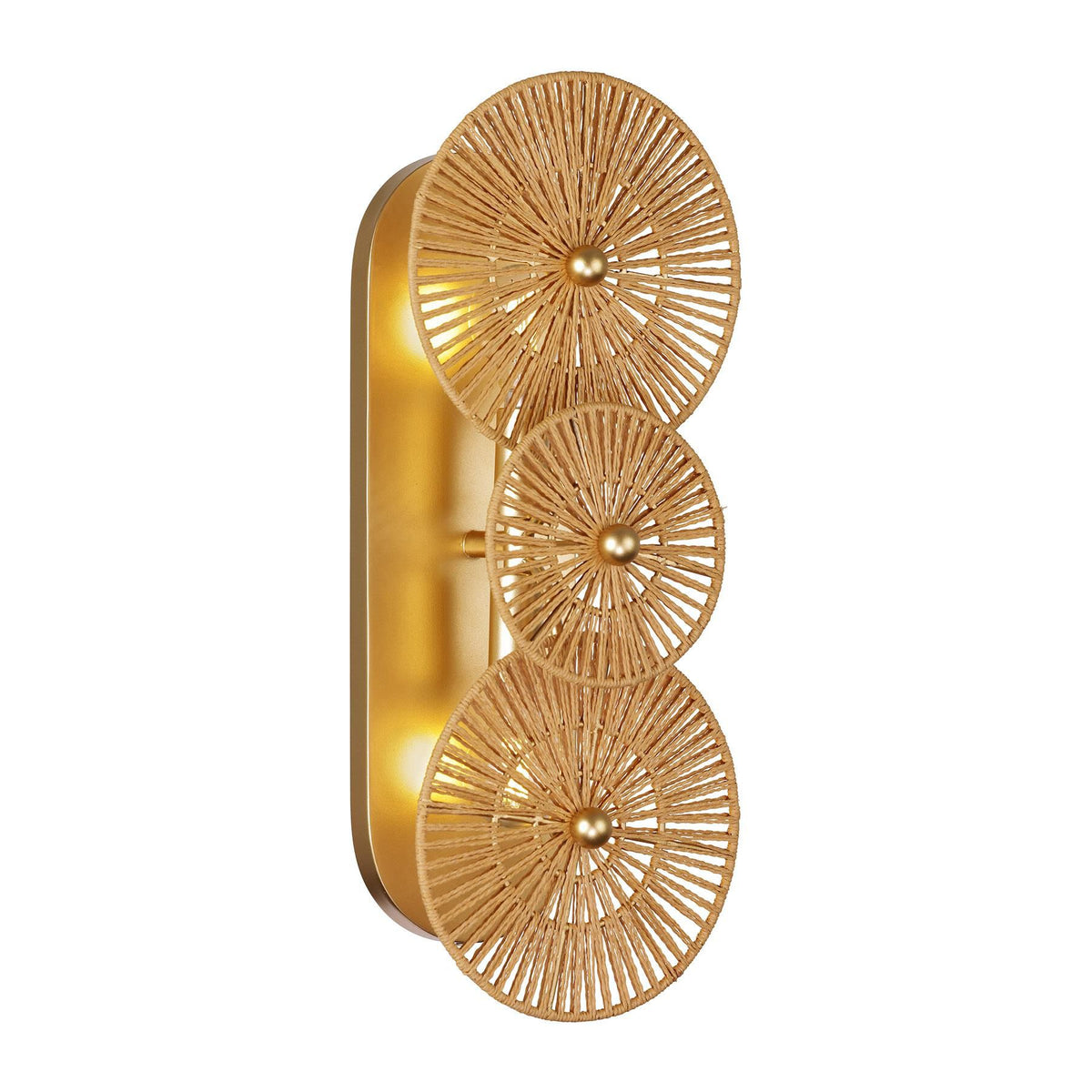 Abbott 2 Light Wall Sconce in Distressed Gold