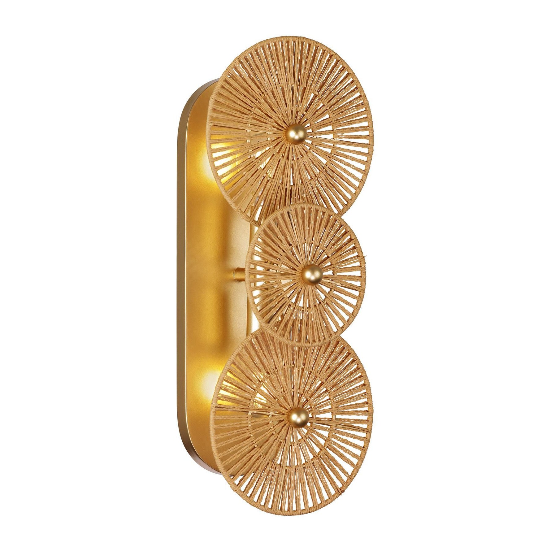 Abbott 2 Light Wall Sconce in Distressed Gold