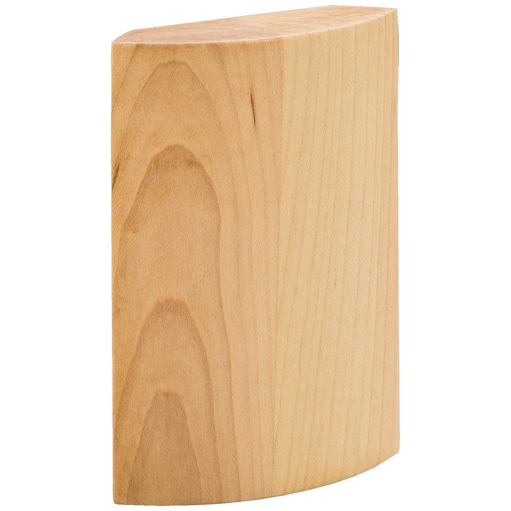 2-11/16" W x 7/8" D x 4" H Hard Maple Radius Transition Block