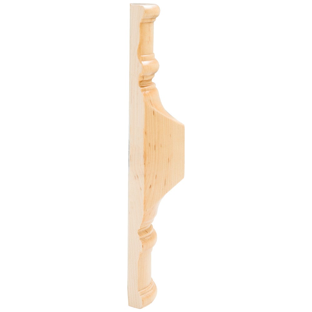 2-7/8" W x 2" D x 9-7/8" H Rubberwood Center Spool & Transition Block