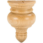 2-1/4" W x 1-1/8" D x 11-1/4" H Alder Transition Finial