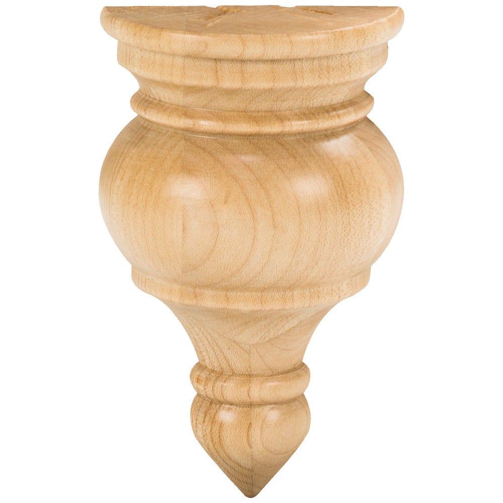 2-3/4" W x 1-3/8" D x 4-1/2" H Alder Transition Finial