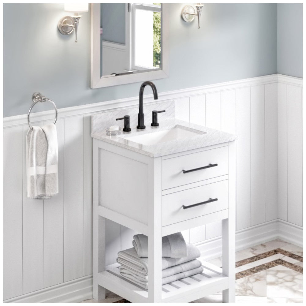 Jeffrey Alexander vanity top, White Carrara Marble