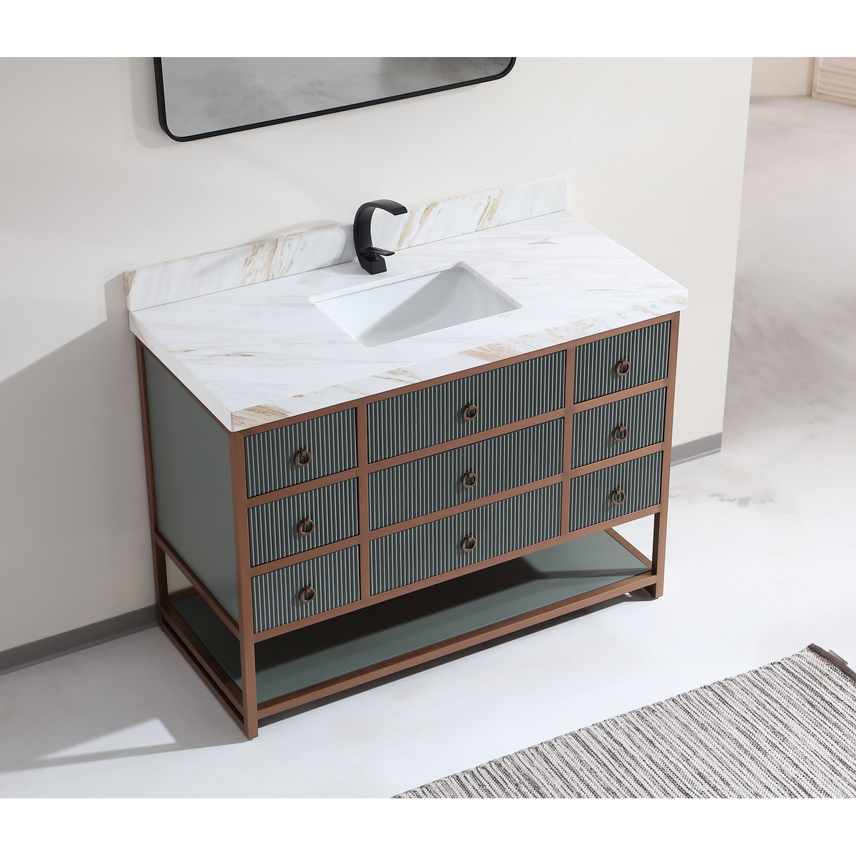 Legion WK2438-48-WITH WHITE NATURAL TOP Pewter Green